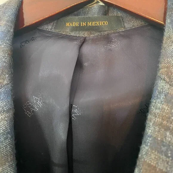 Jos a. Bank Reserve Blue/Black Checkered Blazer - Picture 5 of 7